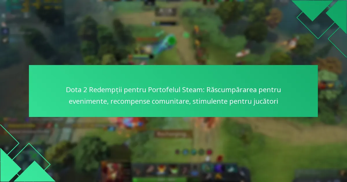 Dota 2 Redempții pentru Portofelul Steam: Răscumpărarea pentru evenimente, recompense comunitare, stimulente pentru jucători