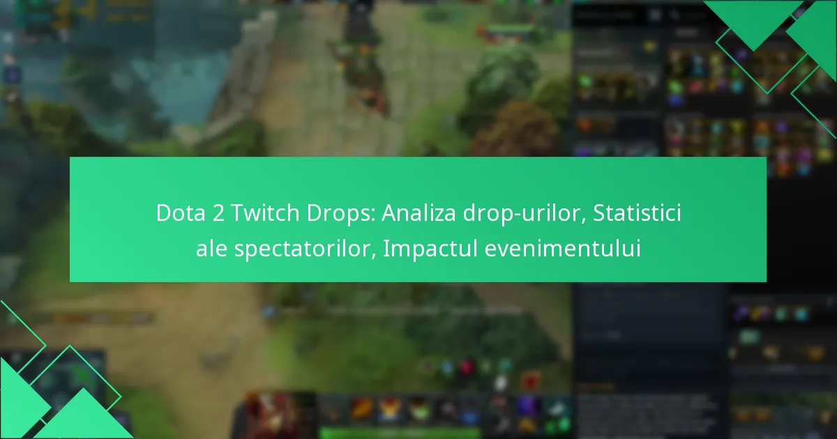 Dota 2 Twitch Drops: Analiza drop-urilor, Statistici ale spectatorilor, Impactul evenimentului